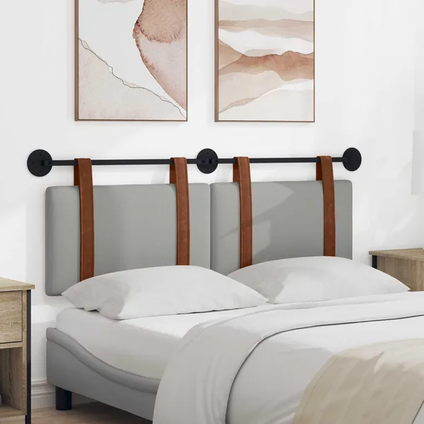 Tête de lit suspendue Gris nuage PU antique