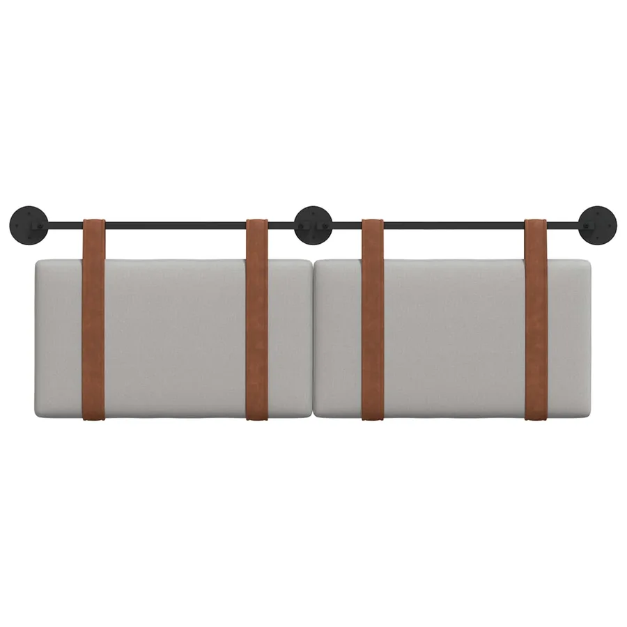 Tête de lit suspendue Gris nuage PU antique - 5