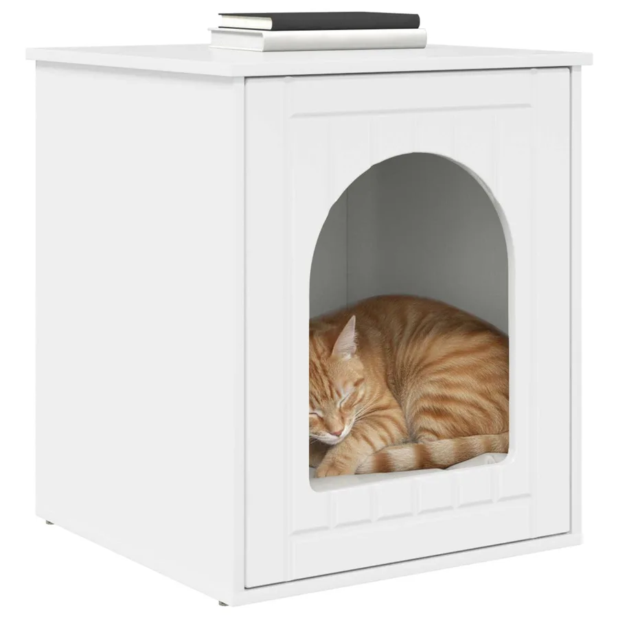Maison pour chat Blanc Brillant 53 x 52 x 62 cm - 3