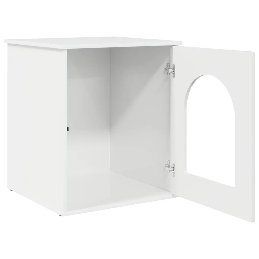 Maison pour chat Blanc Brillant 53 x 52 x 62 cm - 5