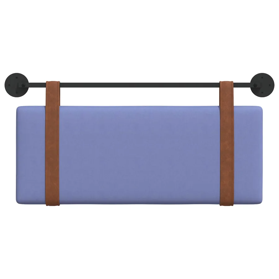 Tête de lit suspendue Bleu denim PU antique - 5