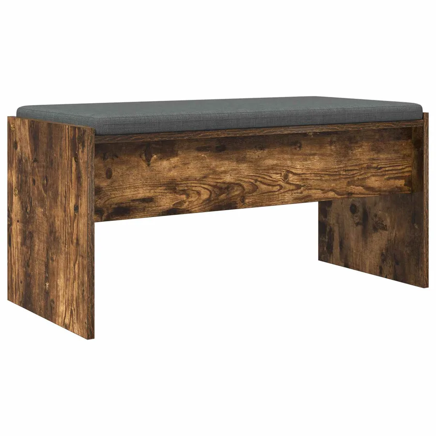 Banc d'entrée avec coussin Chêne fumé 83 x 38 x 40 cm - 2