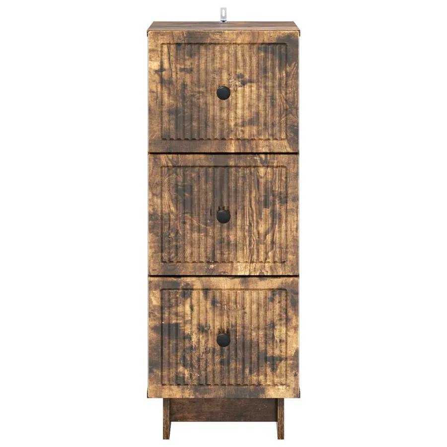 Armoire à tiroirs Chêne fumé 33 x 34,5 x 90 cm - 6