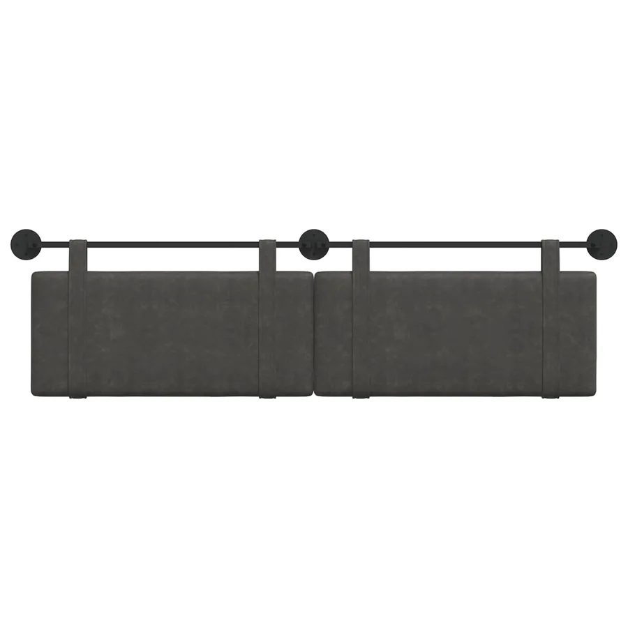 Tête de lit suspendue Noir PU antique - 5