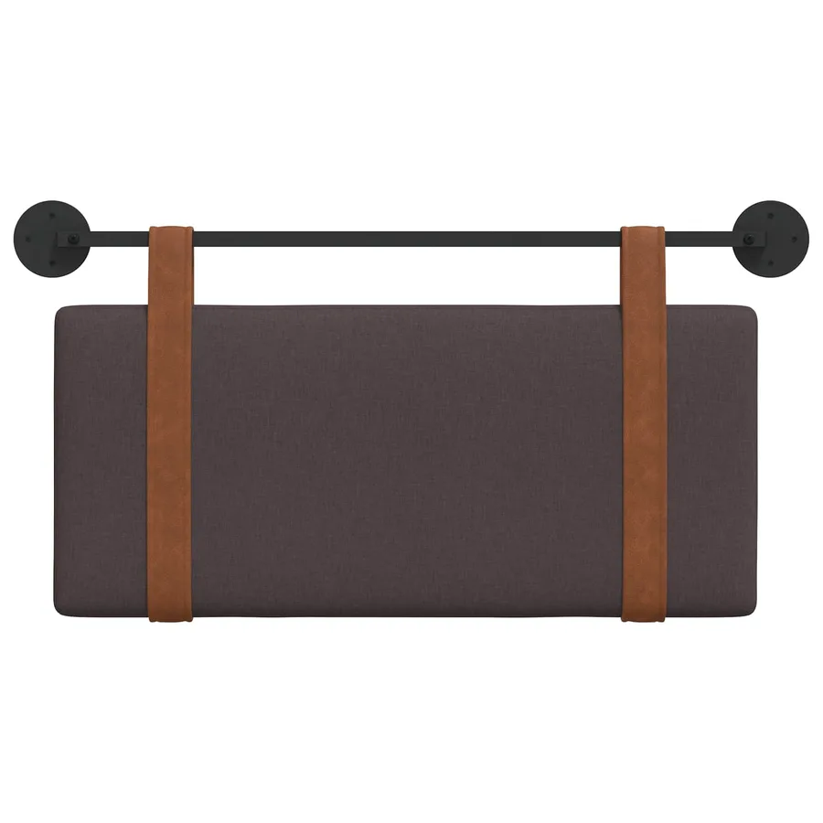 Tête de lit suspendue Marron foncé PU antique - 5