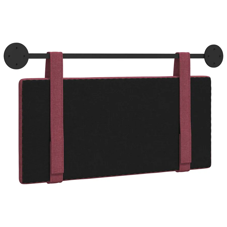 Tête de lit suspendue Bordeaux Tissu - 7