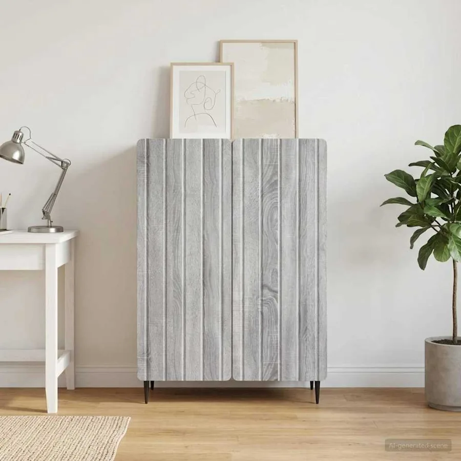 Buffet Sonoma gris 66 x 34,5 x 92 cm Bois d'ingénierie - 4