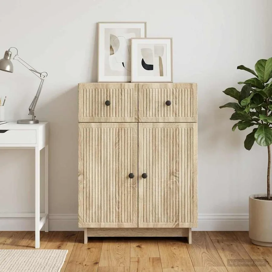 Buffet Chêne Sonoma 66 x 34,5 x 90 cm Bois d'ingénierie - 4