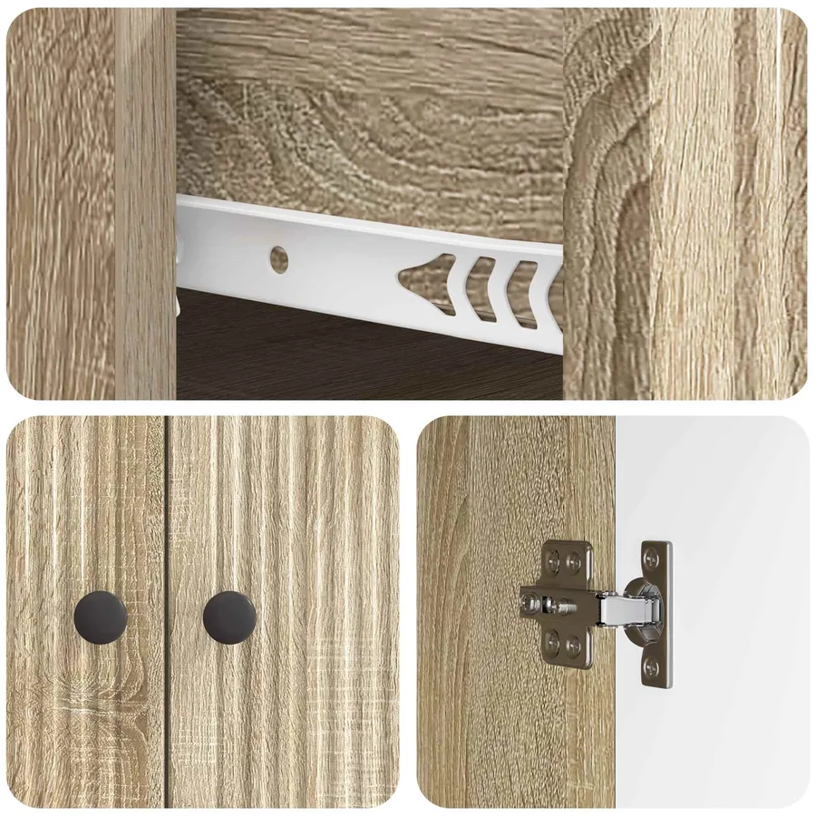 Buffet Chêne Sonoma 66 x 34,5 x 90 cm Bois d'ingénierie - 9