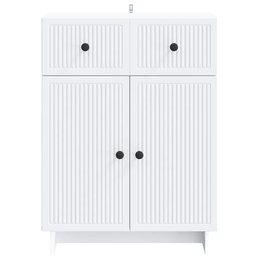 Buffet Blanc 66 x 34,5 x 90 cm Bois d'ingénierie - 6