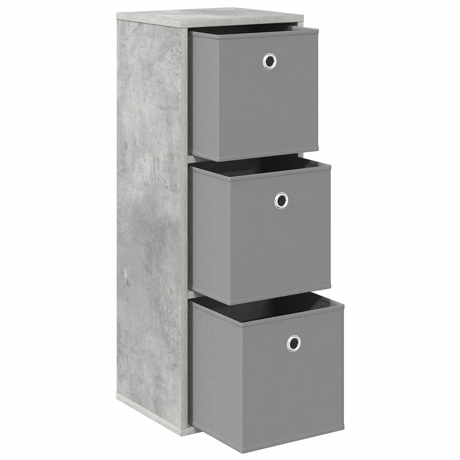 Buffet avec tiroir Gris béton 30,5 x 27 x 84,5 cm - 4