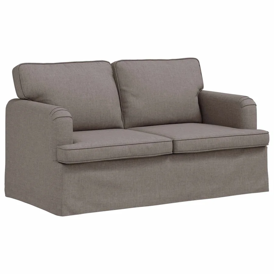 Canapé Taupe 144 x 80 x 85 cm tissu - 2
