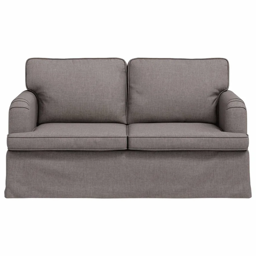 Canapé Taupe 144 x 80 x 85 cm tissu - 4