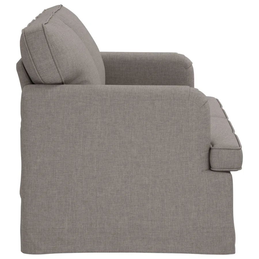 Canapé Taupe 144 x 80 x 85 cm tissu - 5