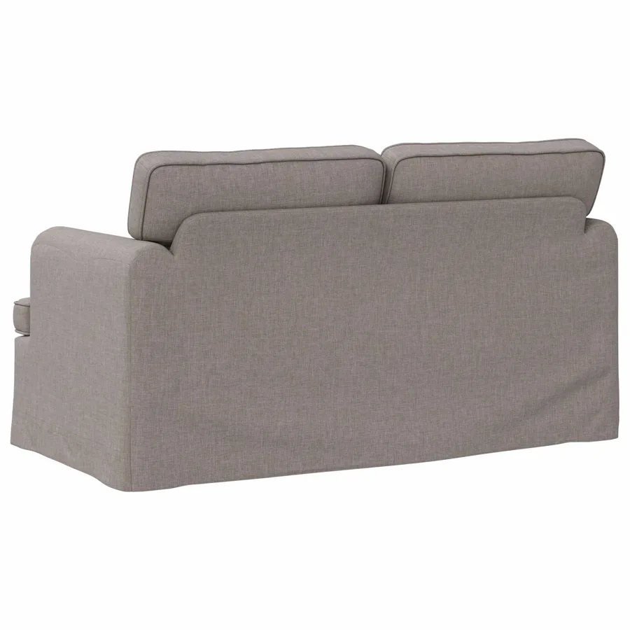 Canapé Taupe 144 x 80 x 85 cm tissu - 6