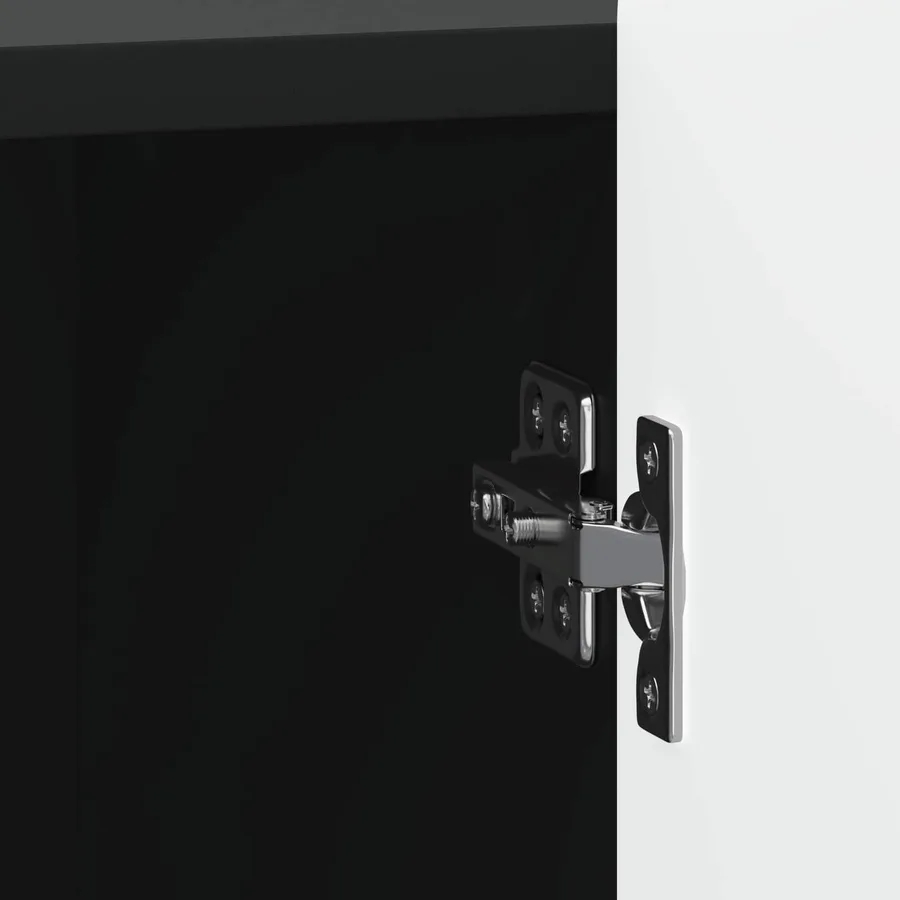Cabinet de chevet Noir 43 x 34,5 x 52 cm Bois d'ingénierie - 9