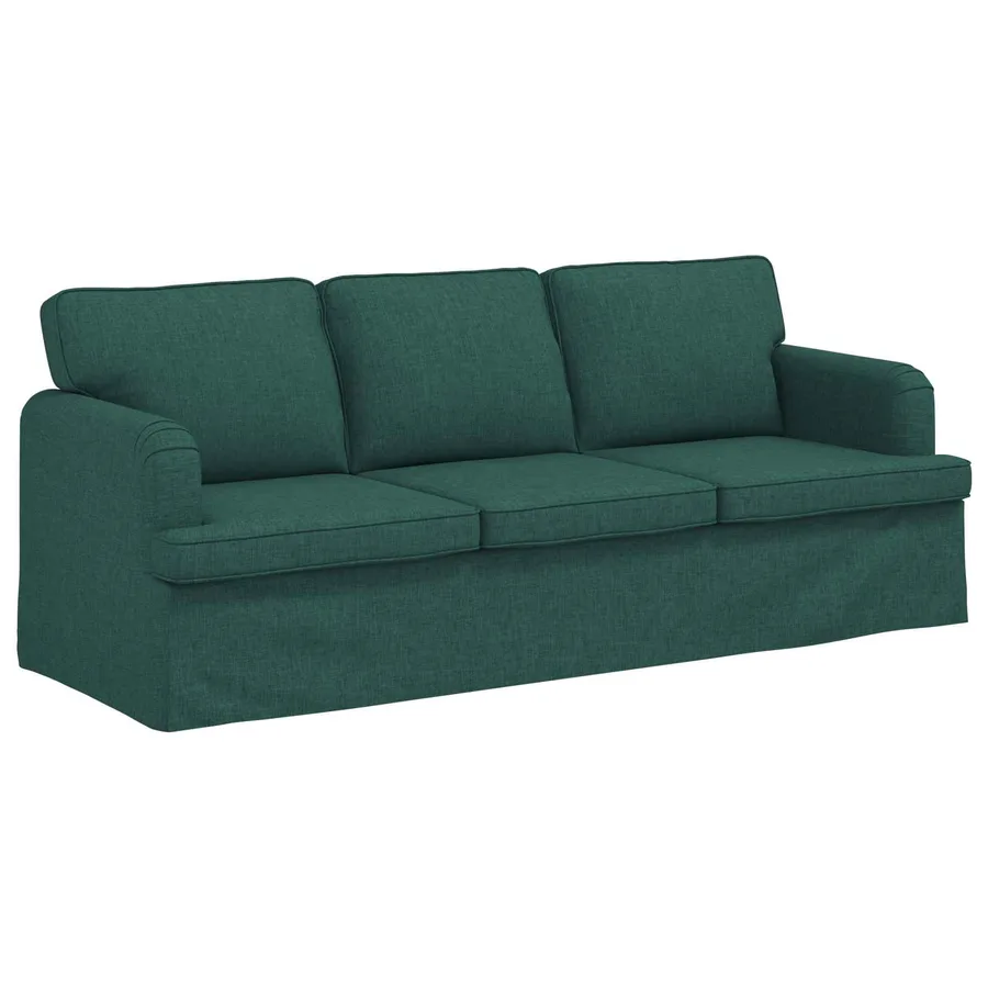 Canapé Vert foncé 201 x 80 x 85 cm tissu - 2