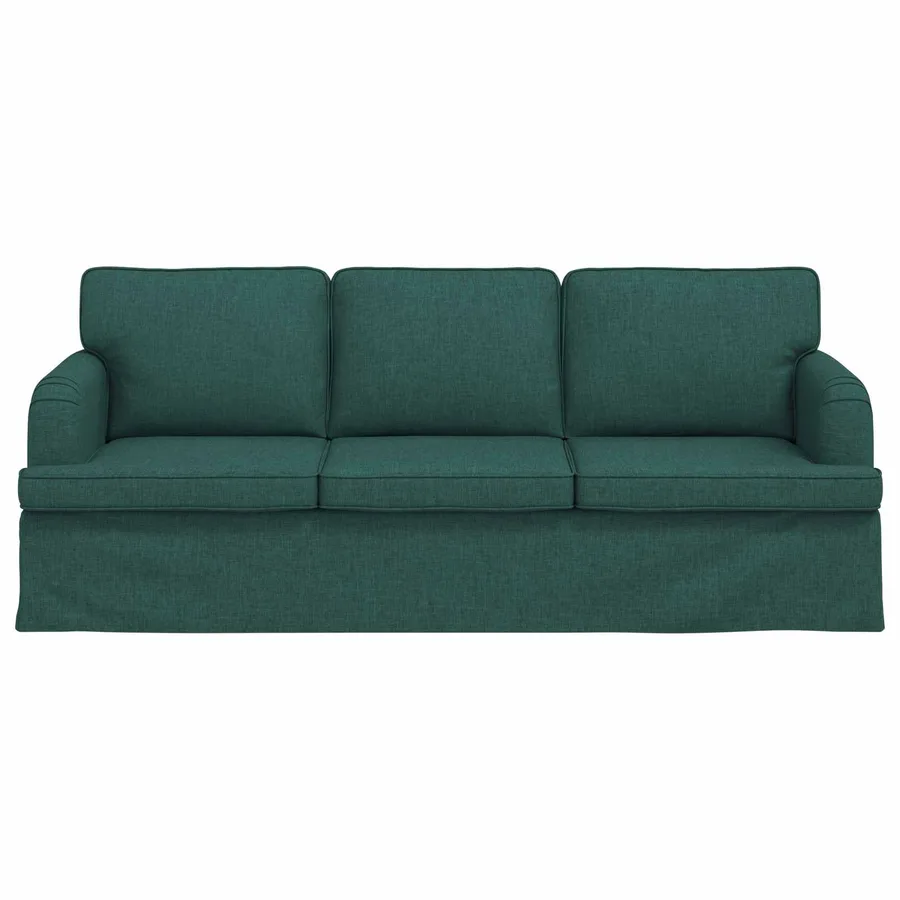 Canapé Vert foncé 201 x 80 x 85 cm tissu - 4