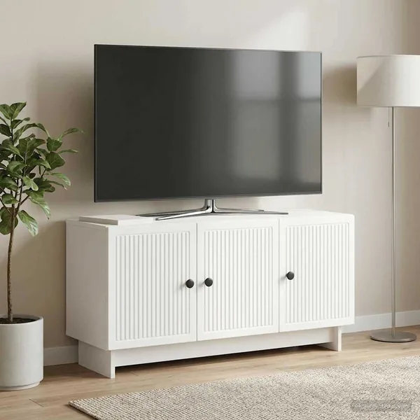 Meuble TV Blanc 99 x 34,5 x 50 cm Bois d'ingénierie