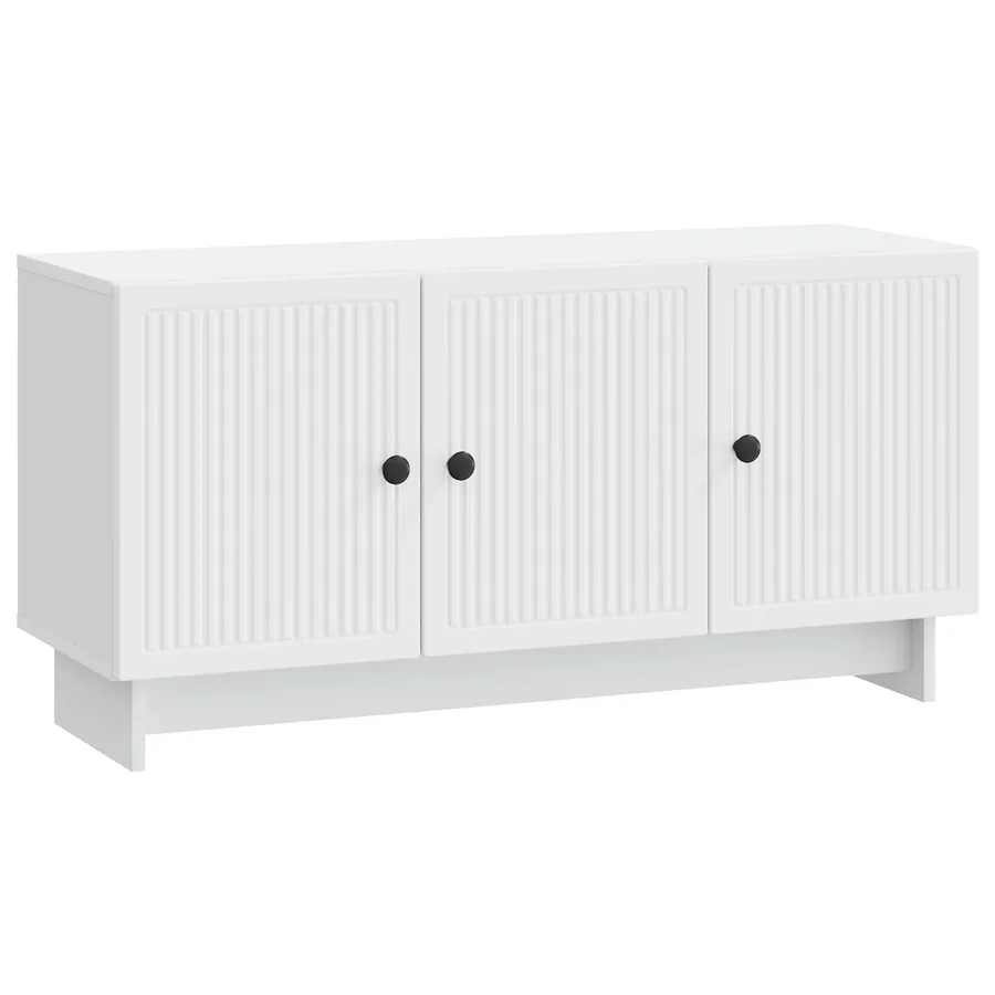 Meuble TV Blanc 99 x 34,5 x 50 cm Bois d'ingénierie - 2
