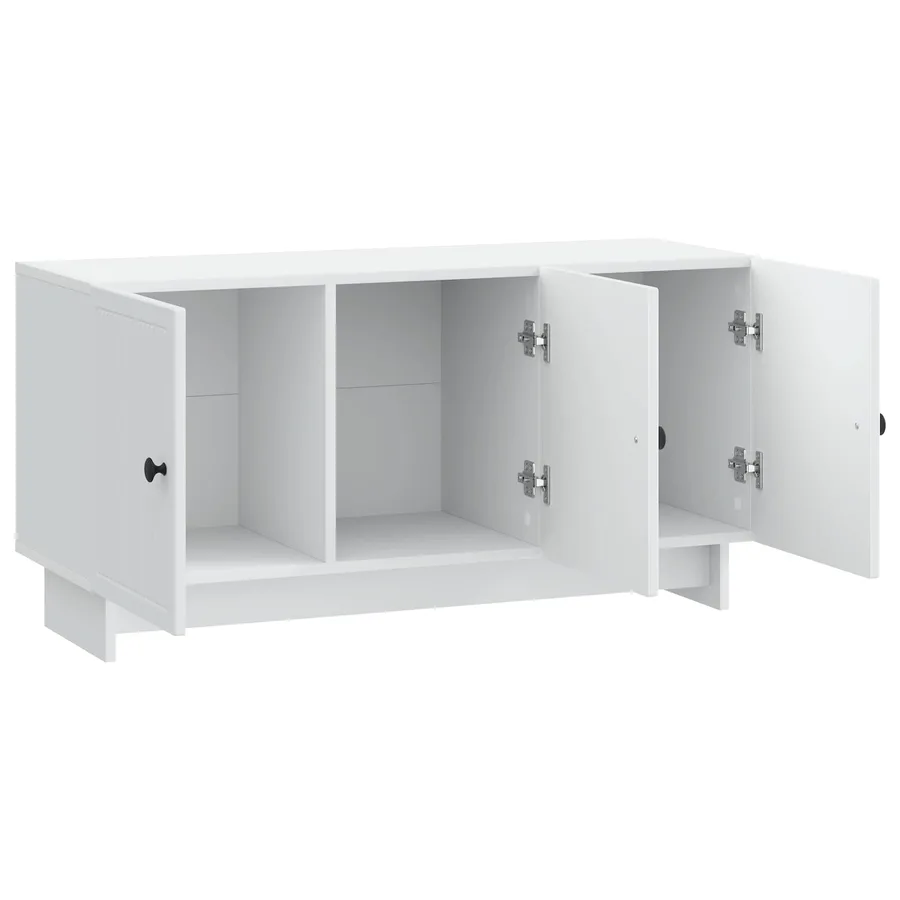 Meuble TV Blanc 99 x 34,5 x 50 cm Bois d'ingénierie - 5