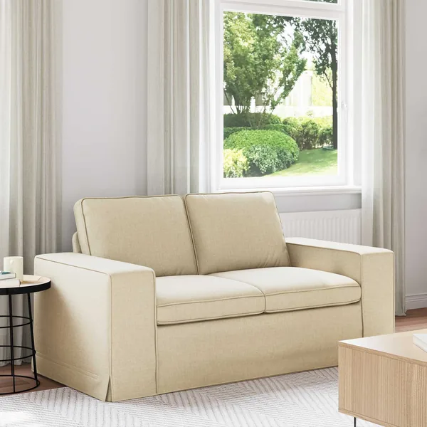 Canapé Crème 162 x 80 x 82 cm tissu