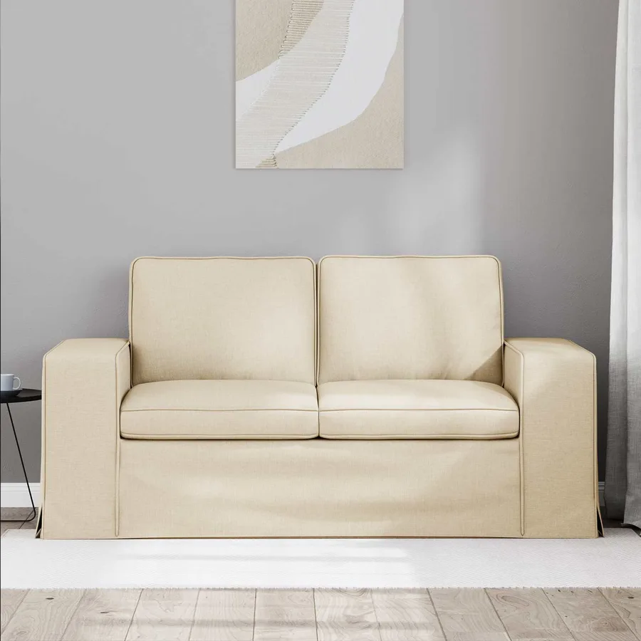 Canapé Crème 162 x 80 x 82 cm tissu - 3