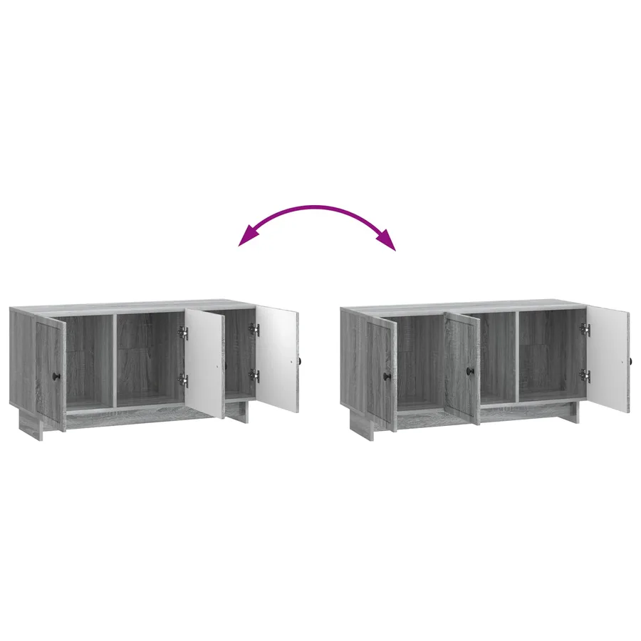 Meuble TV Sonoma gris 99 x 34,5 x 50 cm Bois d'ingénierie - 11