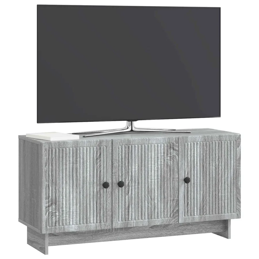 Meuble TV Sonoma gris 99 x 34,5 x 50 cm Bois d'ingénierie - 3
