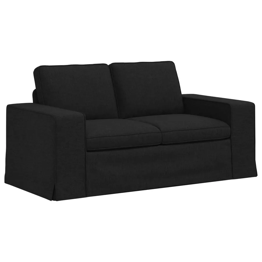 Ensemble de Canapés 2 pcs Noir 162 x 80 x 82 cm tissu - 5