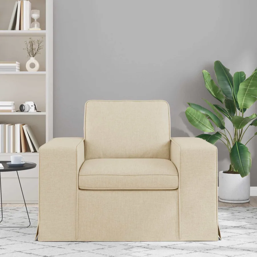 Canapé Crème 103 x 80 x 82 cm tissu - 3
