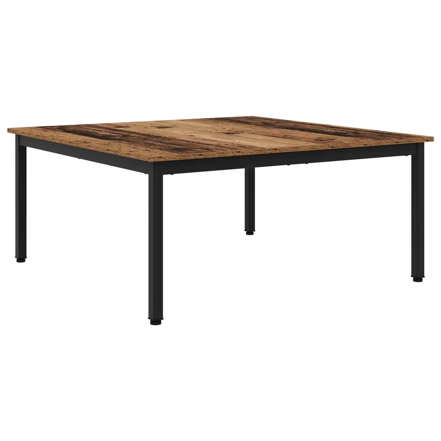 Table basse Bois ancien 100 x 100 x 45 cm Bois d'ingénierie - 2