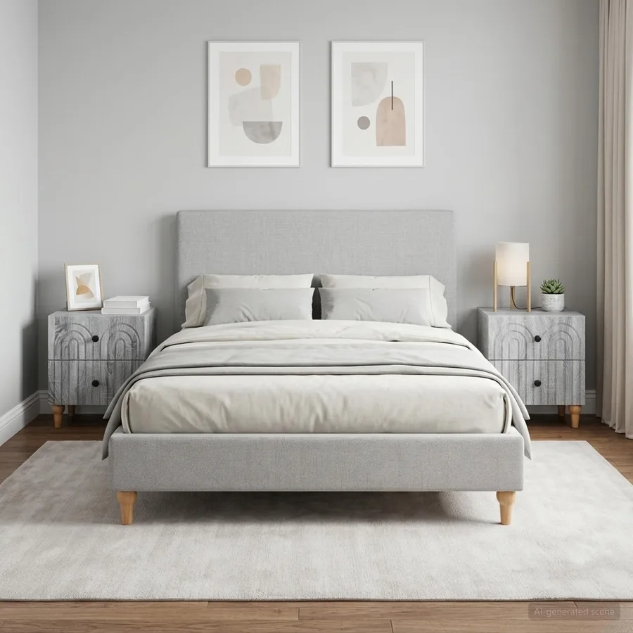Cabinet de chevet 2 pcs Sonoma gris 43 x 34,5 x 48 cm - 4