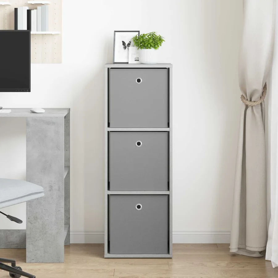 Buffet avec tiroir Gris béton 35 x 32 x 99,5 cm - 3