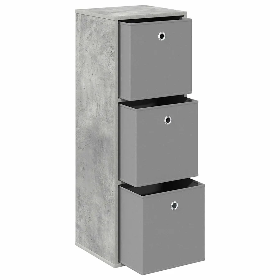 Buffet avec tiroir Gris béton 35 x 32 x 99,5 cm - 4