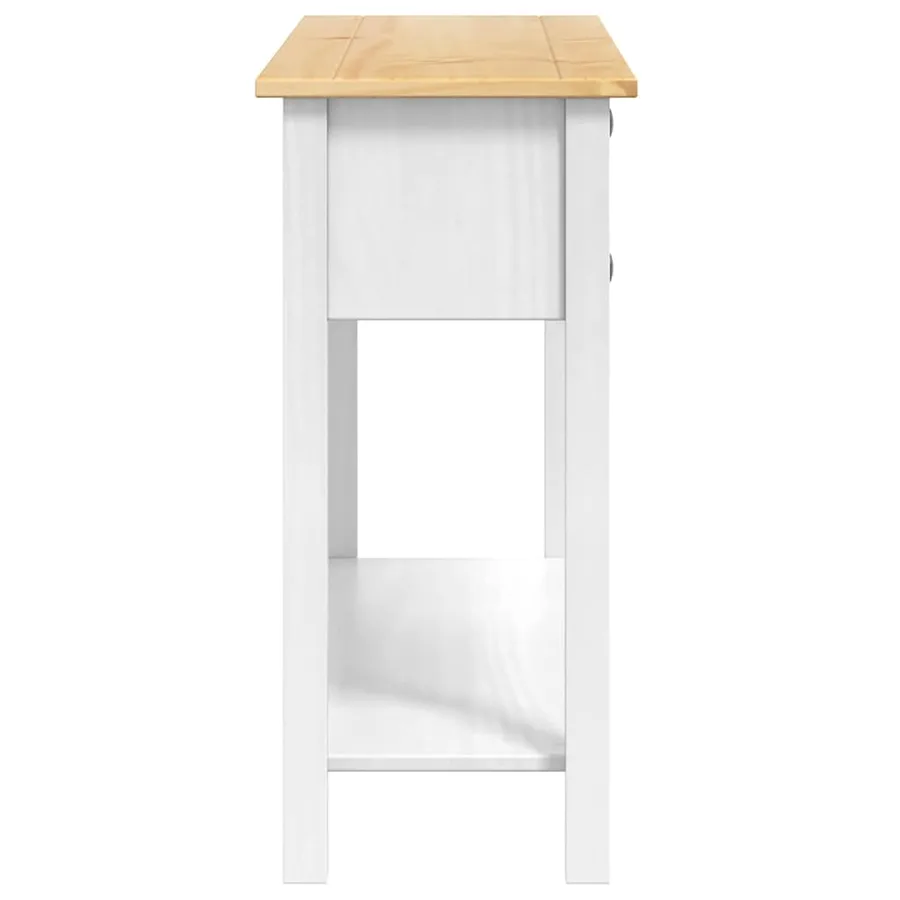 Table d'appoint Corona Blanc 114 x 34,5 x 73 cm Pin massif - 5