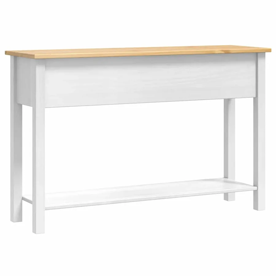 Table d'appoint Corona Blanc 114 x 34,5 x 73 cm Pin massif - 6