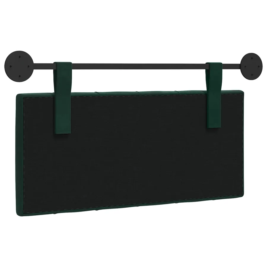 Tête de lit suspendue Avec lumière LED Vert foncé Velours - 7