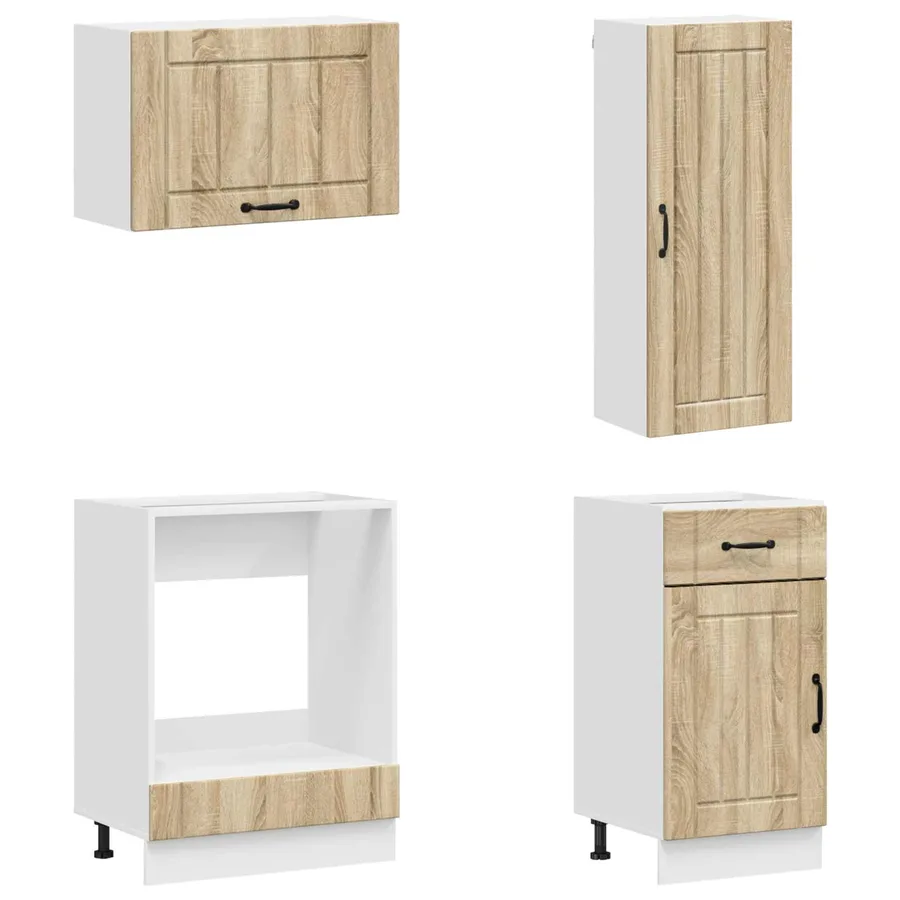 Unité de cuisine LUCCA 8 pcs Chêne Sonoma Bois d'ingénierie - 4