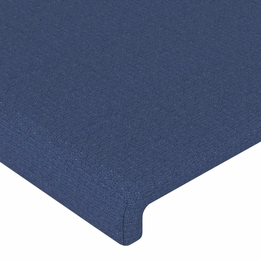 Cadre de lit sans matelas bleu 120x200 cm tissu - 10