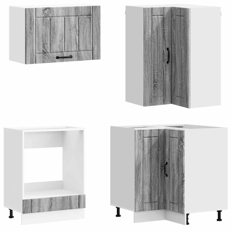 Unité de cuisine LUCCA 8 pcs Sonoma gris Bois d'ingénierie - 4