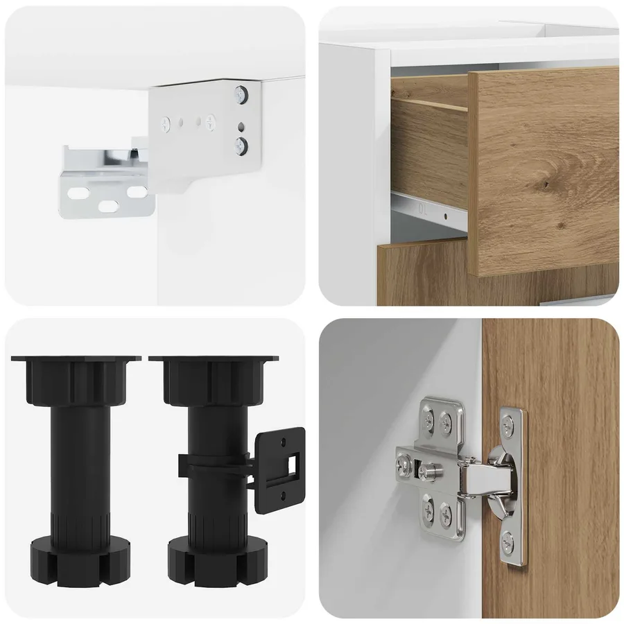 Unité de cuisine LYON 8 pcs Chêne artisanal Bois d'ingénierie - 5