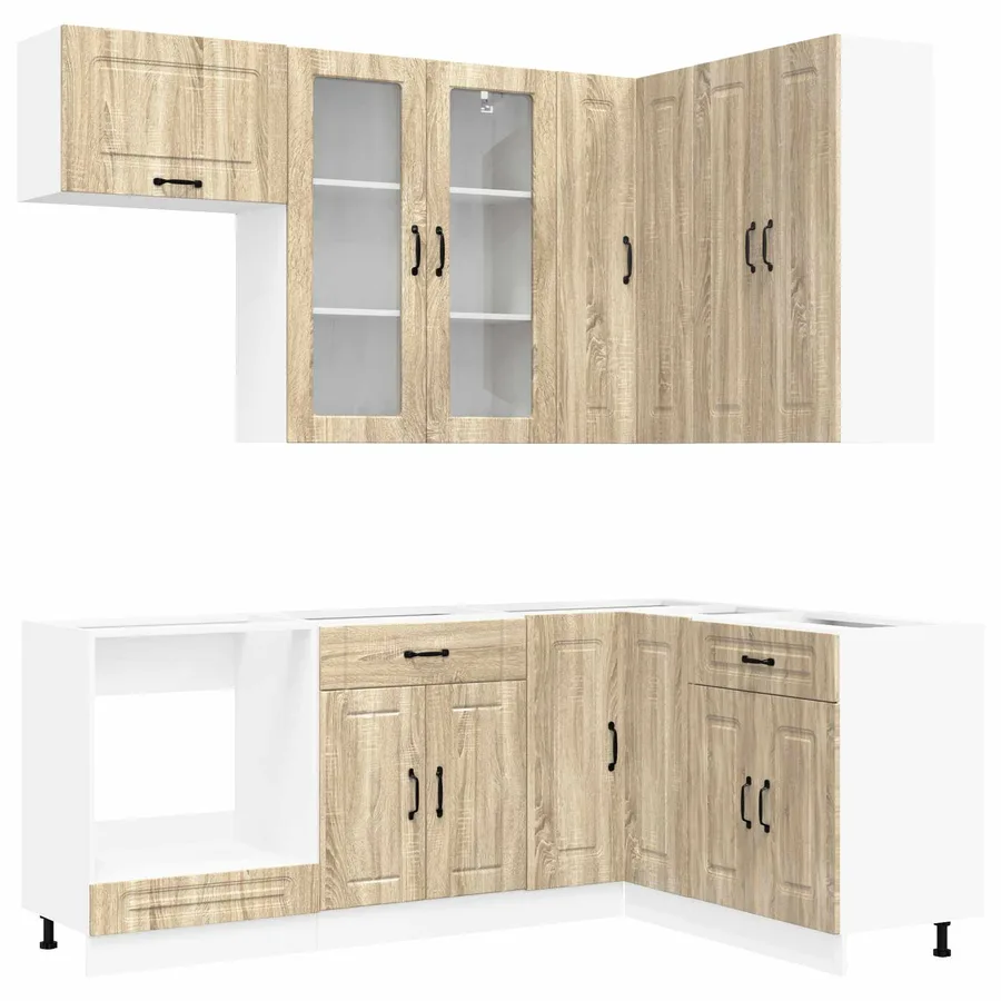 Unité de cuisine KALMAR 8 pcs Chêne Sonoma Bois d'ingénierie - 2