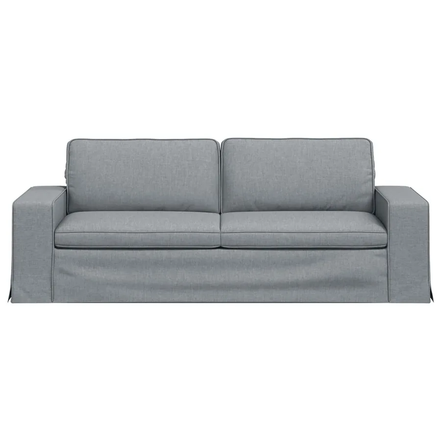 Canapé Gris clair 222 x 80 x 82 cm tissu - 4