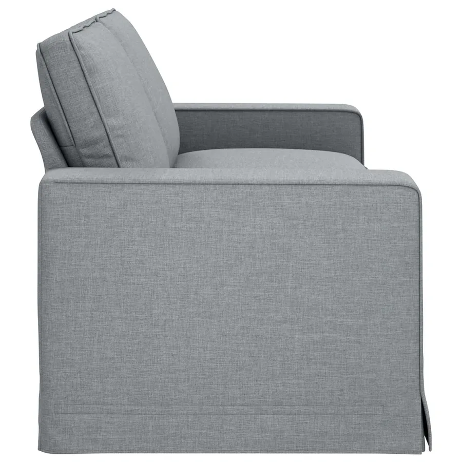 Canapé Gris clair 222 x 80 x 82 cm tissu - 5