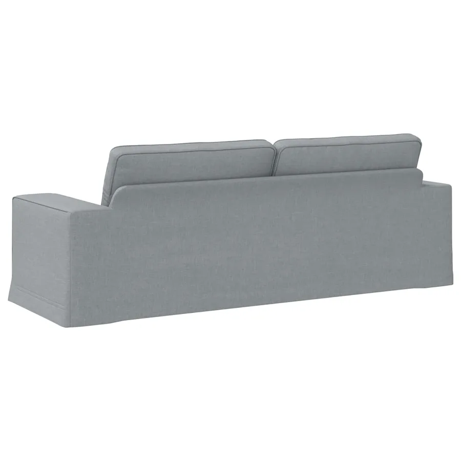 Canapé Gris clair 222 x 80 x 82 cm tissu - 6