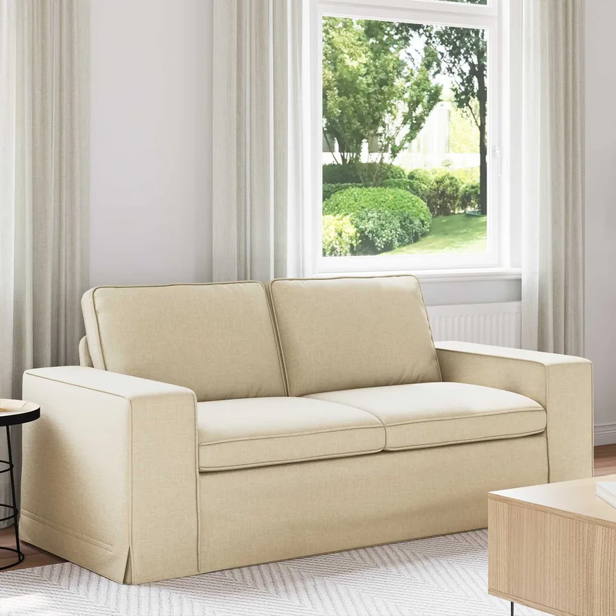 Canapé Crème 182 x 80 x 82 cm tissu