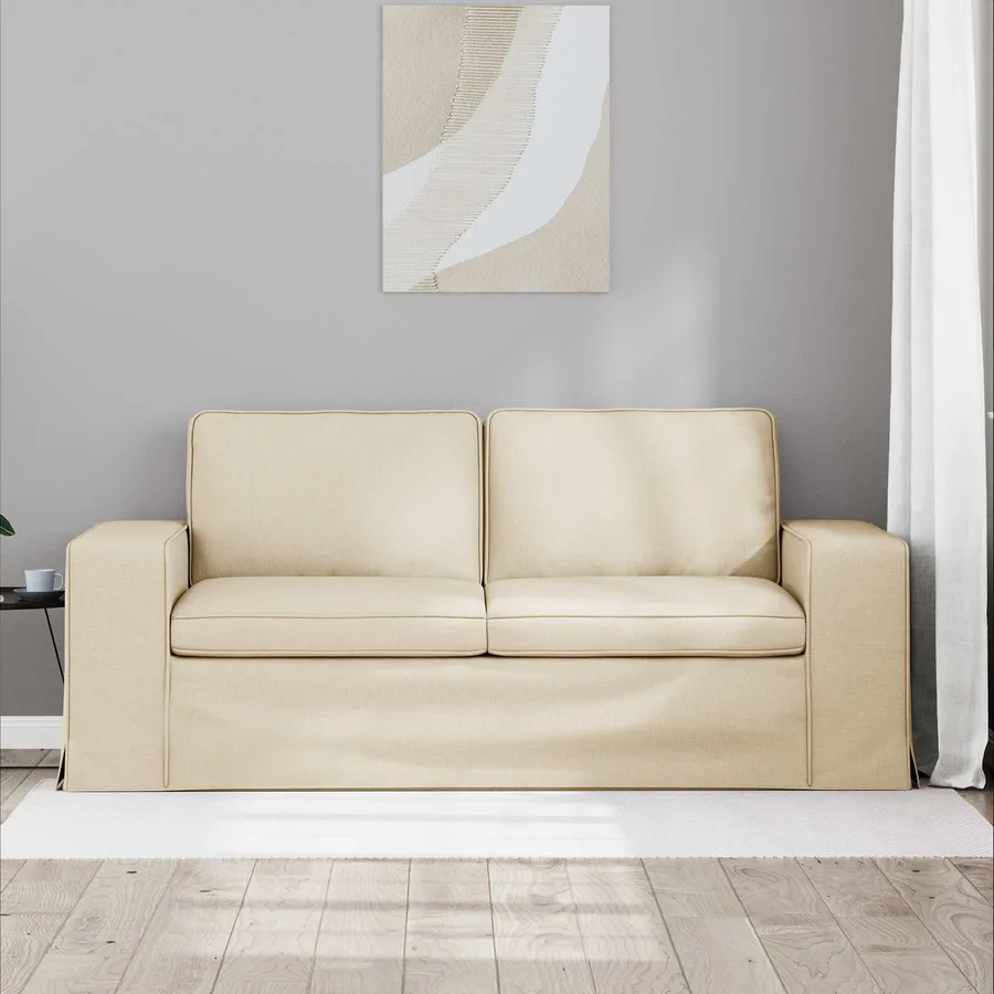 Canapé Crème 182 x 80 x 82 cm tissu - 3
