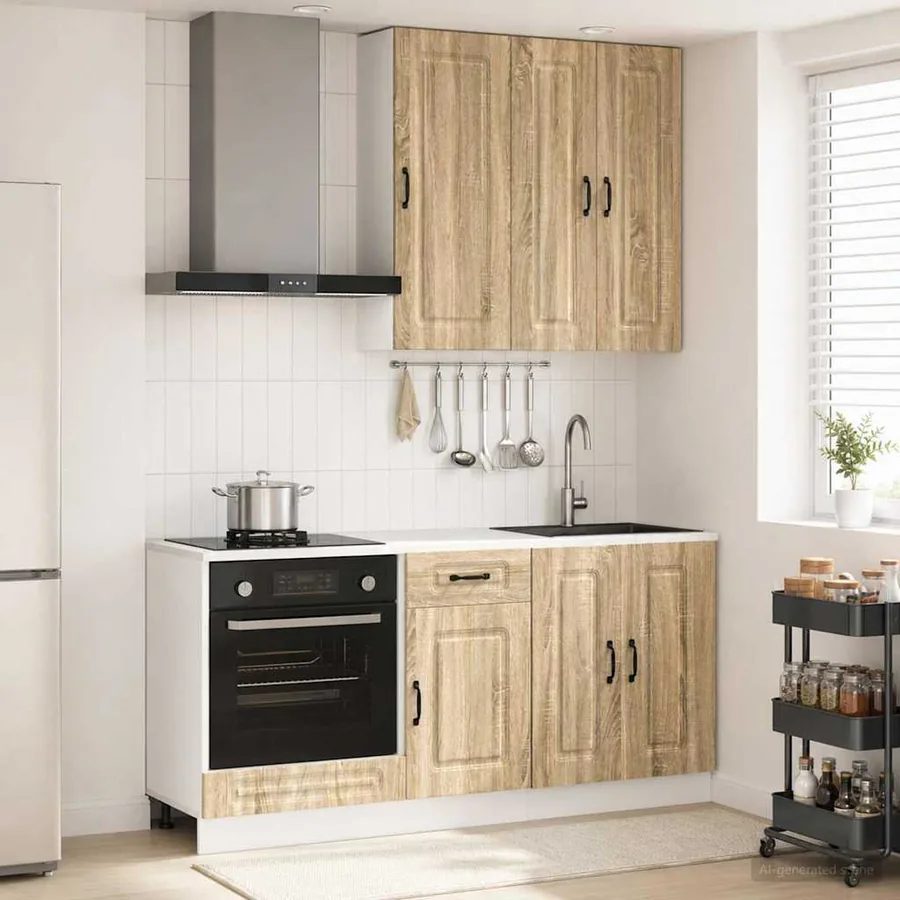 Unité de cuisine KALMAR 5 pcs Chêne Sonoma Bois d'ingénierie