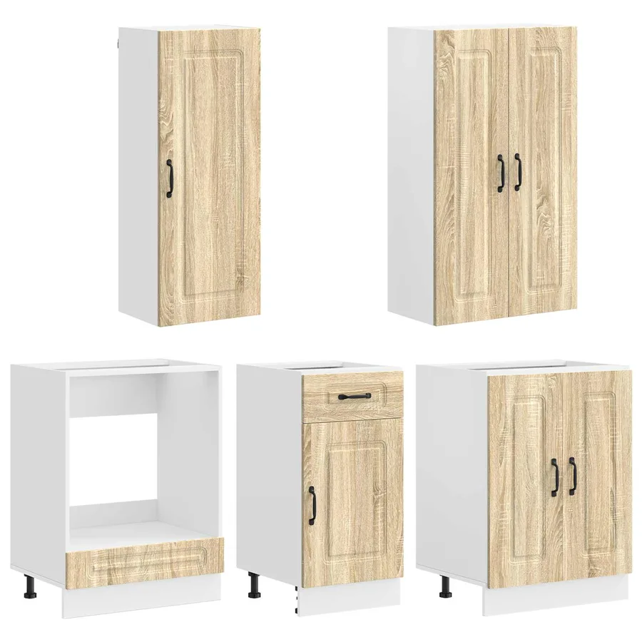Unité de cuisine KALMAR 5 pcs Chêne Sonoma Bois d'ingénierie - 3